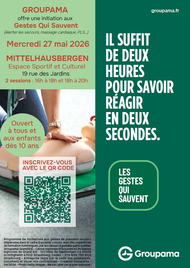 GROUPAMA et l'atelier : les gestes qui sauvent